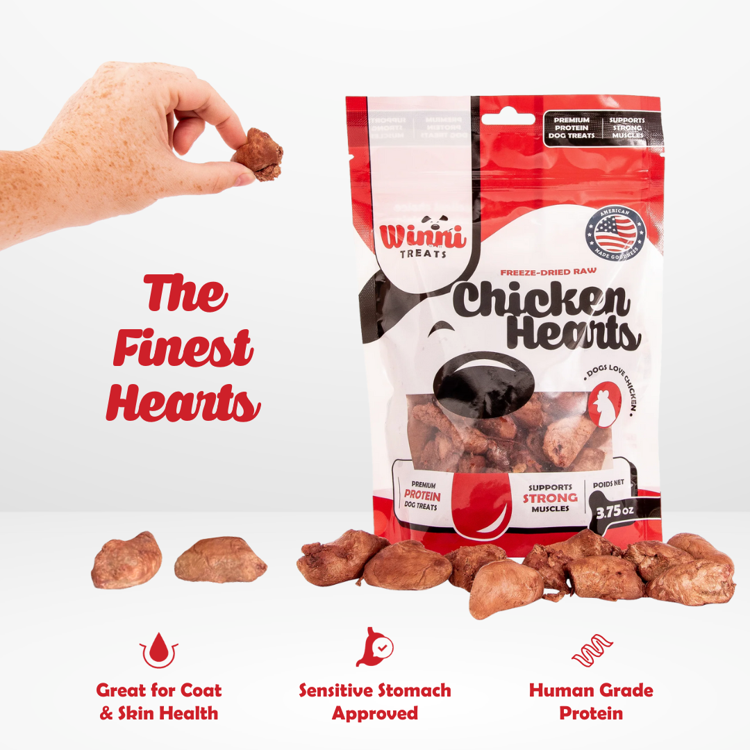Freeze Dried Raw Chicken Hearts