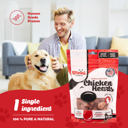 Freeze Dried Raw Chicken Hearts